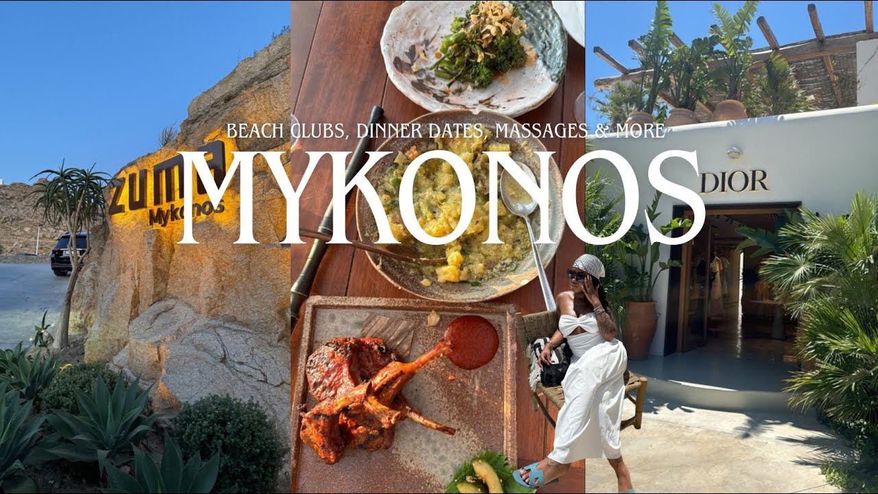 MYKONOS TRAVEL VLOG🇬🇷: Maintenance, Beach Clubs, Dinner dates & More!🤍