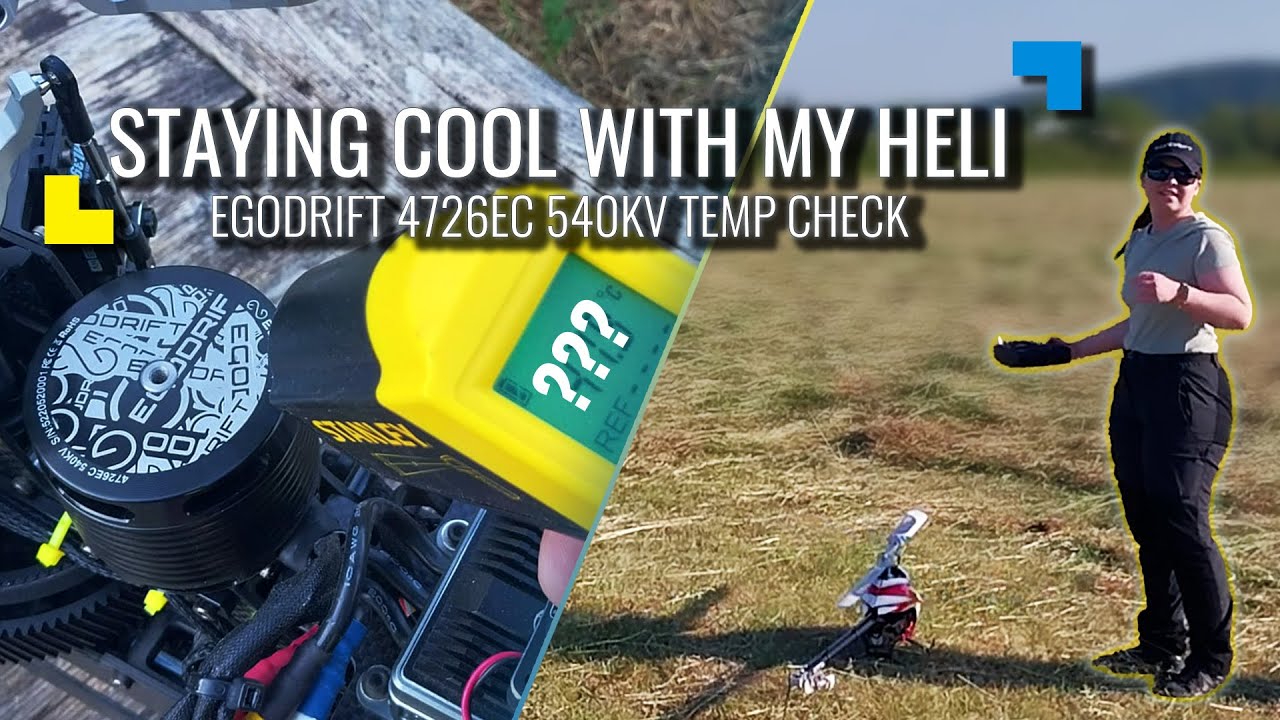 Staying cool with my RC heli - Egodrift motor temperature check