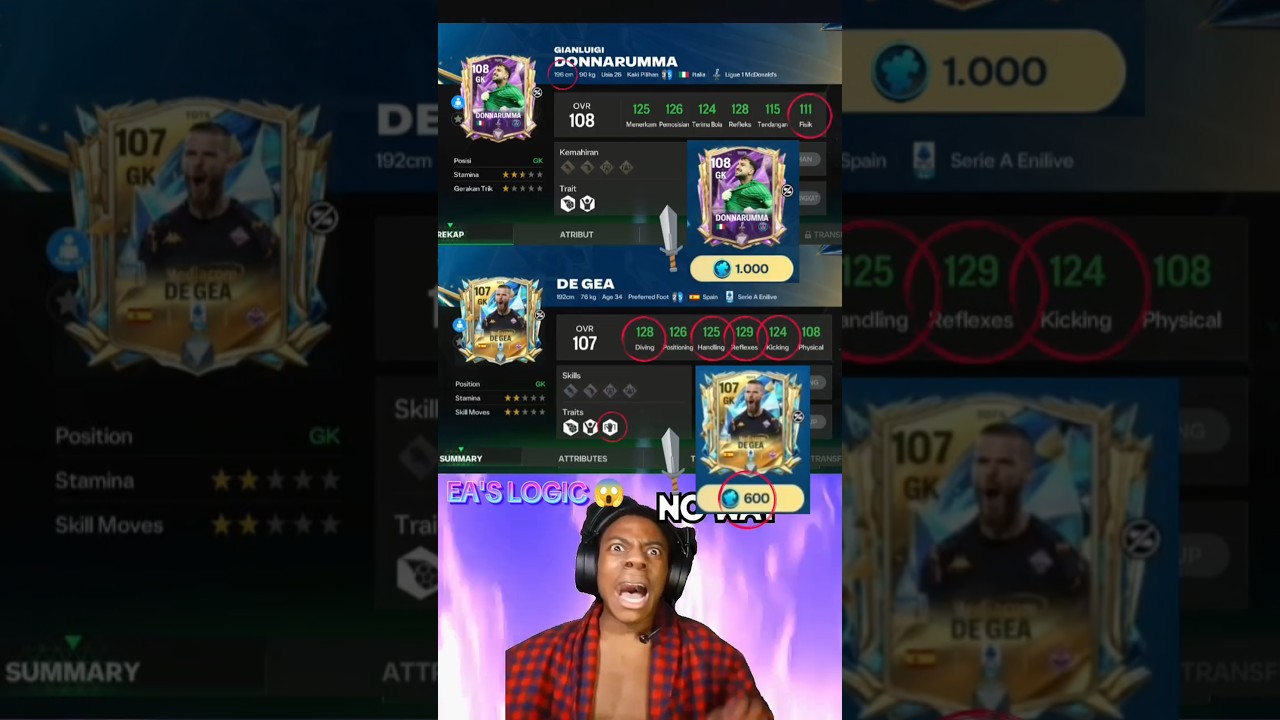EA 😱 GK DE GEA 107 X GK DONNA 108 ! EXC SHARD W ? #fcmobile #eafc25 #eafcmobile #ytshorts #shorts