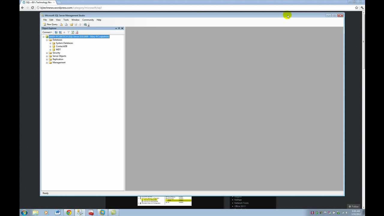 Episode 3 - How to Configure SQL Server 2008 to Allow Network Connections