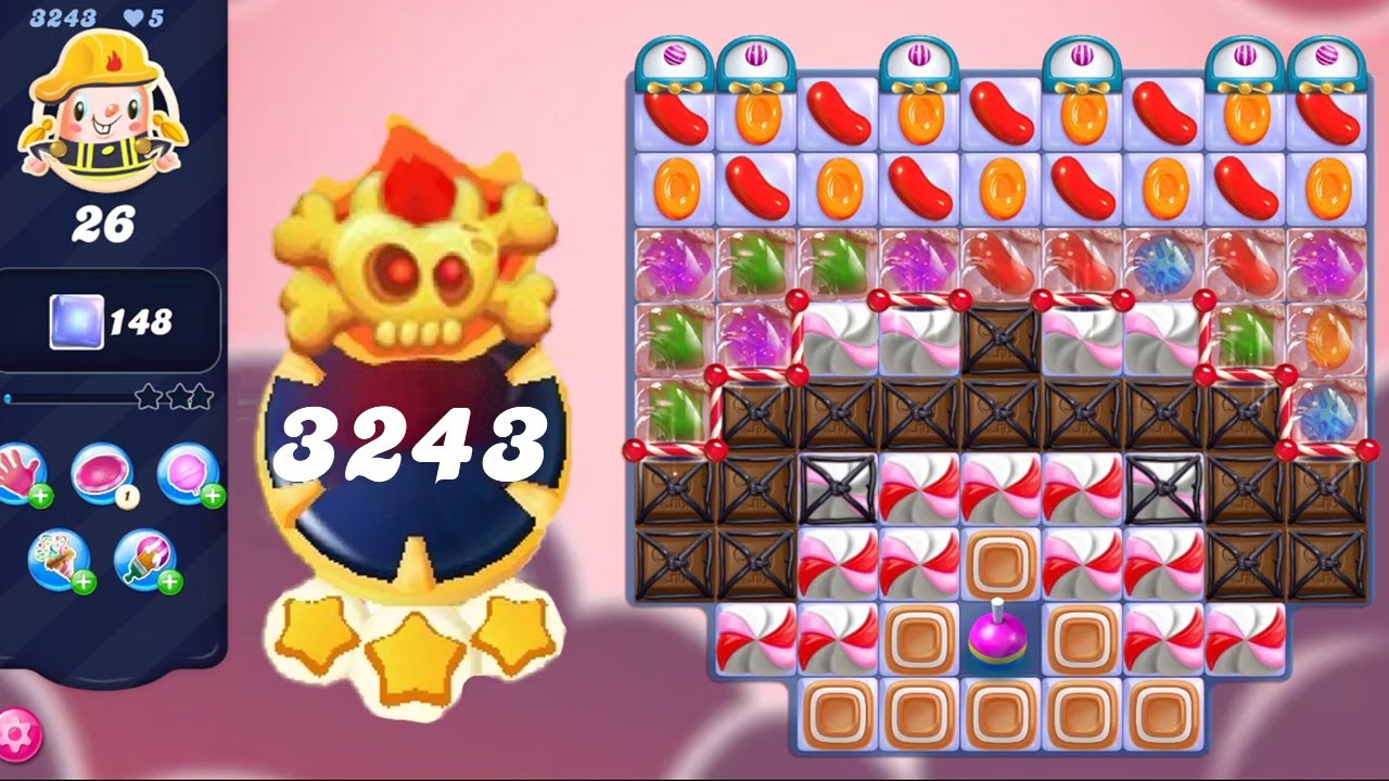 Candy Crush Saga Level 3243 || Legendary Level || No Boosters || 3 Stars 🌟🌟🌟