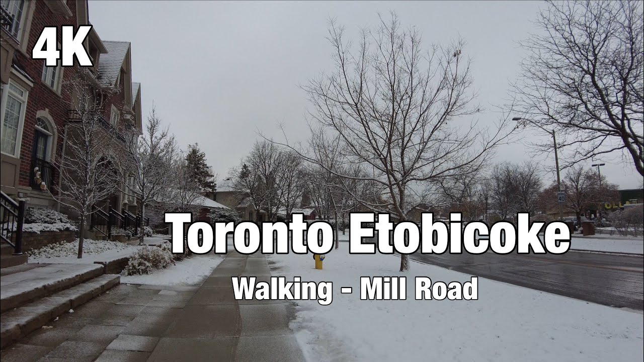 [4K] Toronto Etobicoke, ON, Canada:  Walking - Mill Road (Residential Area) | #124
