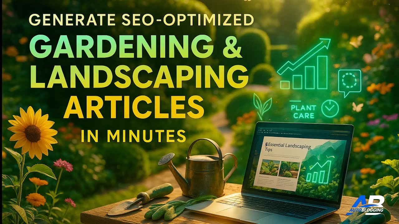 Create Gardening Articles in Minutes with AI - 10 Landscaping Ideas (Autoblogging 2025)