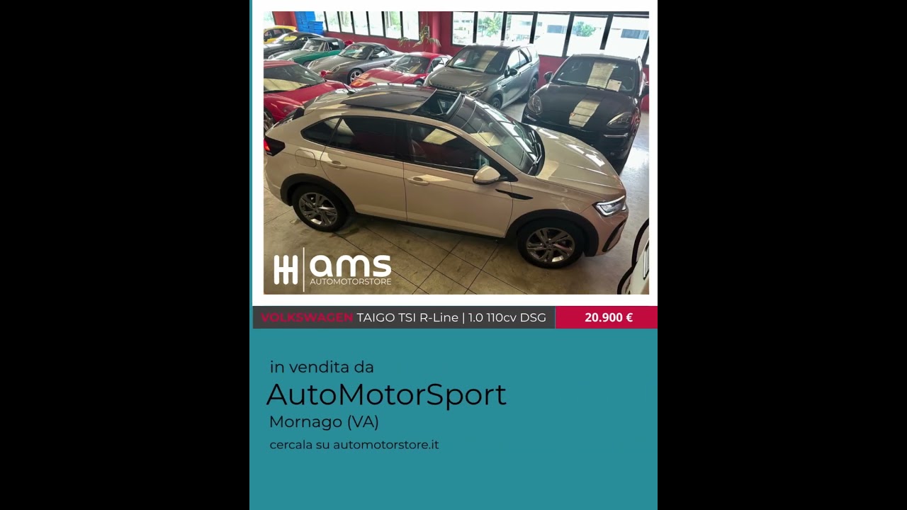 VOLKSWAGEN Taigo 1.0 TSI 110cv R-Line DSG #volkswagen #taigo  #venditaautousate #varese