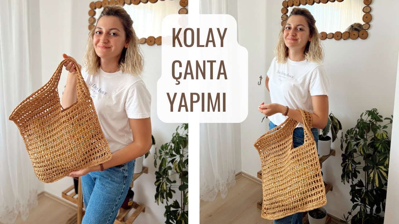 BU MODEL BAŞKA YERDE YOK 🌸| KOLAY ŞIK KAĞIT İP ÖRGÜ ÇANTA YAPIMI