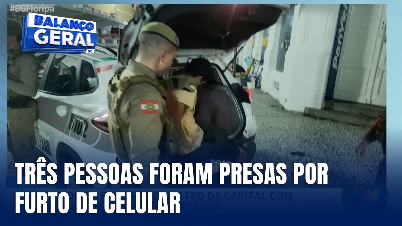 Casal e homem são detidos por furto no Centro de Florianópolis