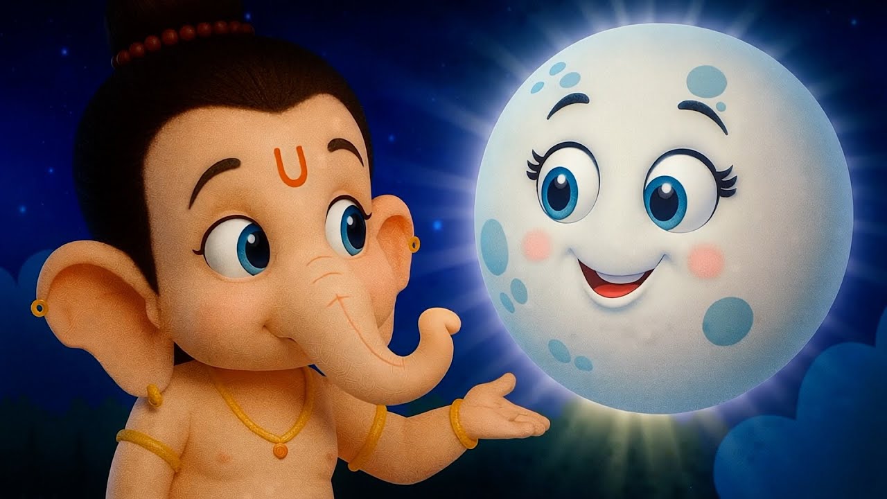 Chanda Mama O Pyare Chanda Mama, चंदा मामा ओ प्यारे चंदा मामा-  Shravu & Shivi – Hindi Rhymes