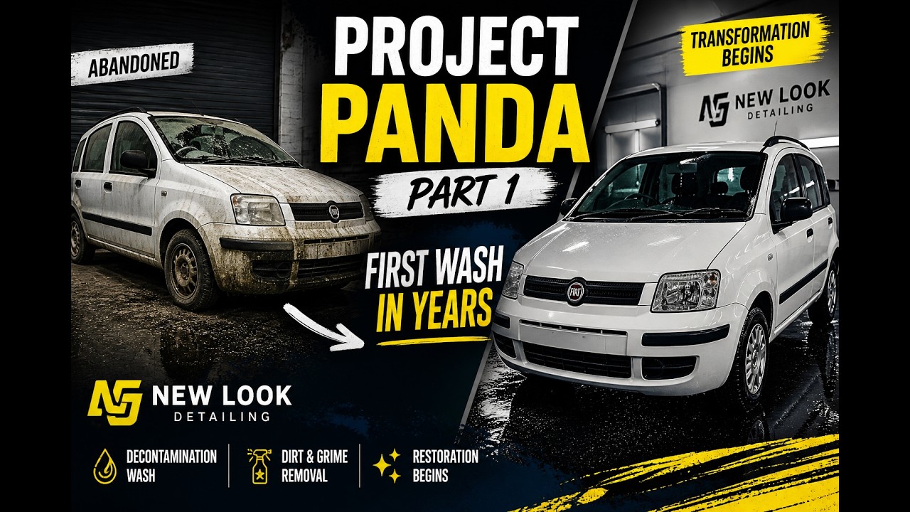 Детализация заброшенного Fiat Panda, часть 1 | Удаление многолетней грязи