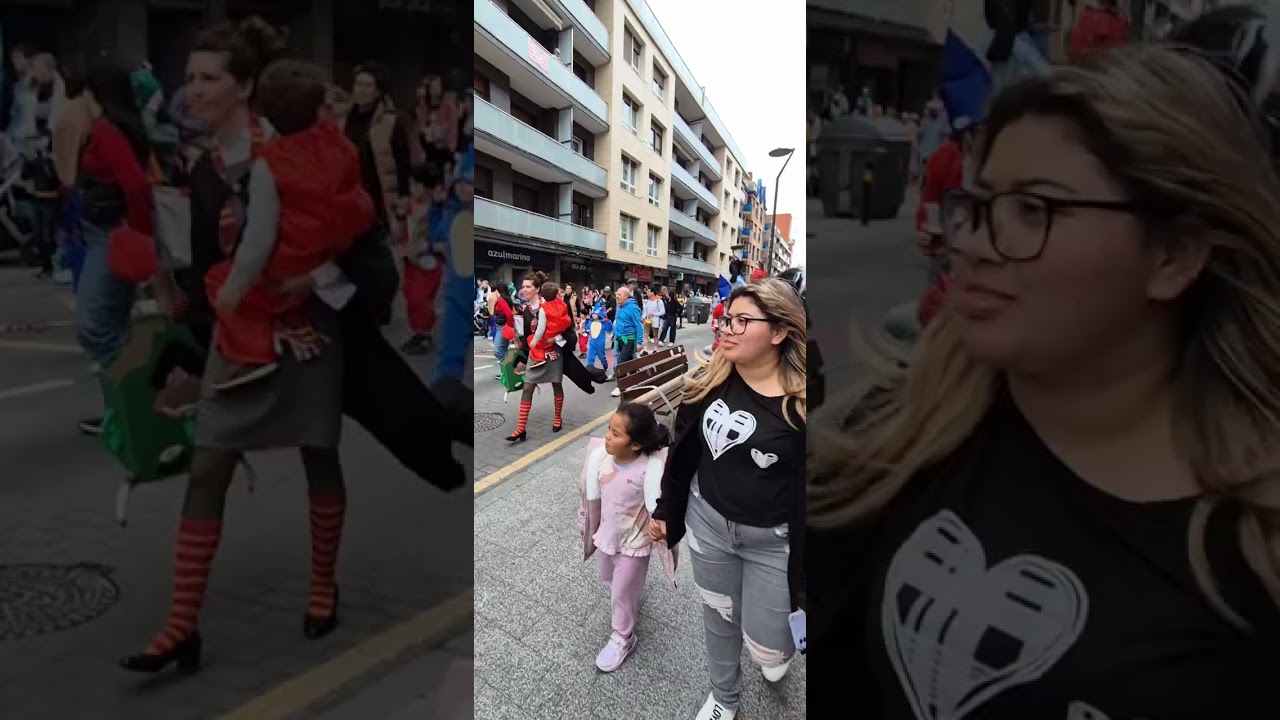 GIGANTES CABEZUDOS ALGORTA. CARNAVALES 2025. ESTE VIENTO HA HABIDO SUSTOS. COMO DAN ESTOS CABEZUDOS