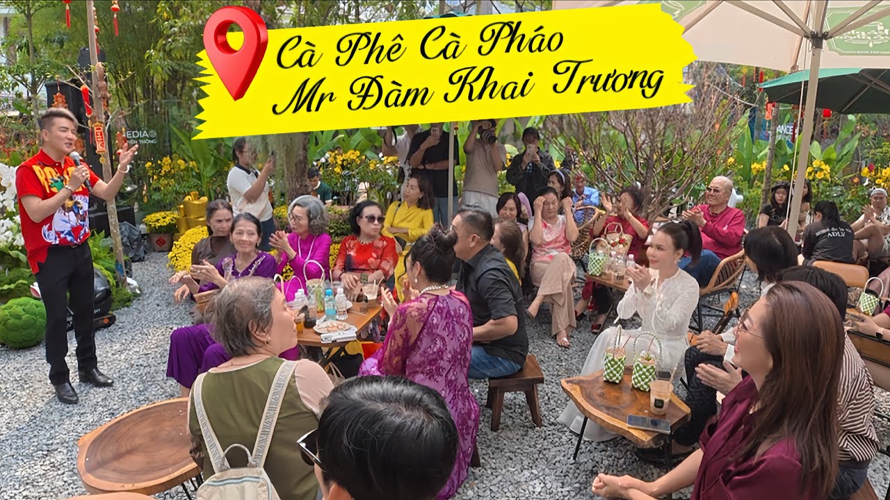 Sáng 5/2 Đàm Vình Hưng Khai Trương Quán Cà Phê Cà Pháo, Việt Hương Cùng Chồng Mừng Khai Trương 