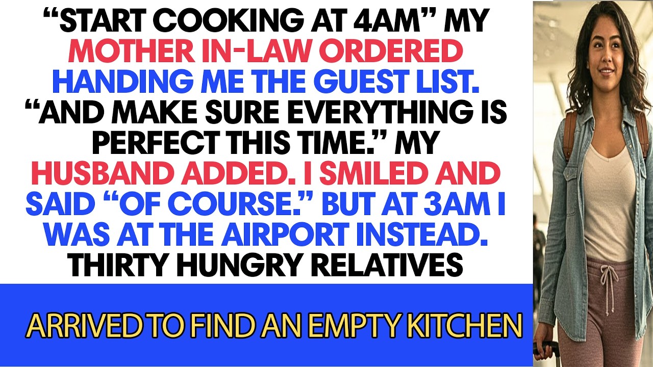 My Husband's Mother Ordered Me to Cook Thanksgiving Dinner for 30 People Alone—So I Boarded a Plane