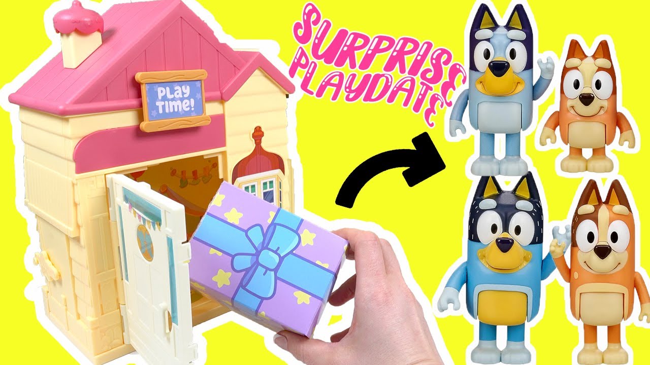 Bluey Playdate Plush Surprise in House with Bingo Dolls