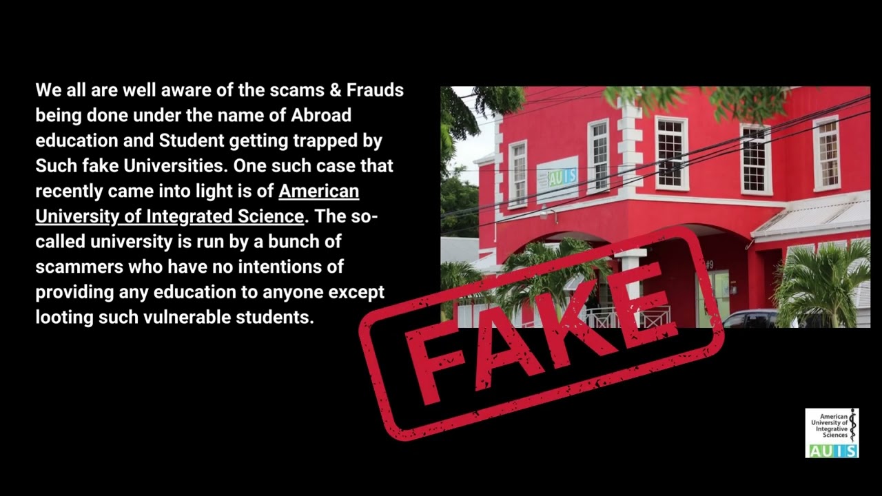 American University of Integrated Science frauding medical students