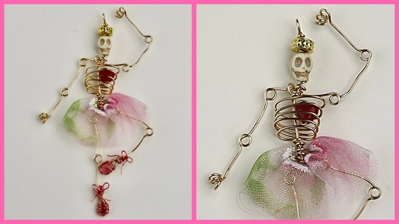 Wire Ballerina Skeleton Posable Pendant Tutorial