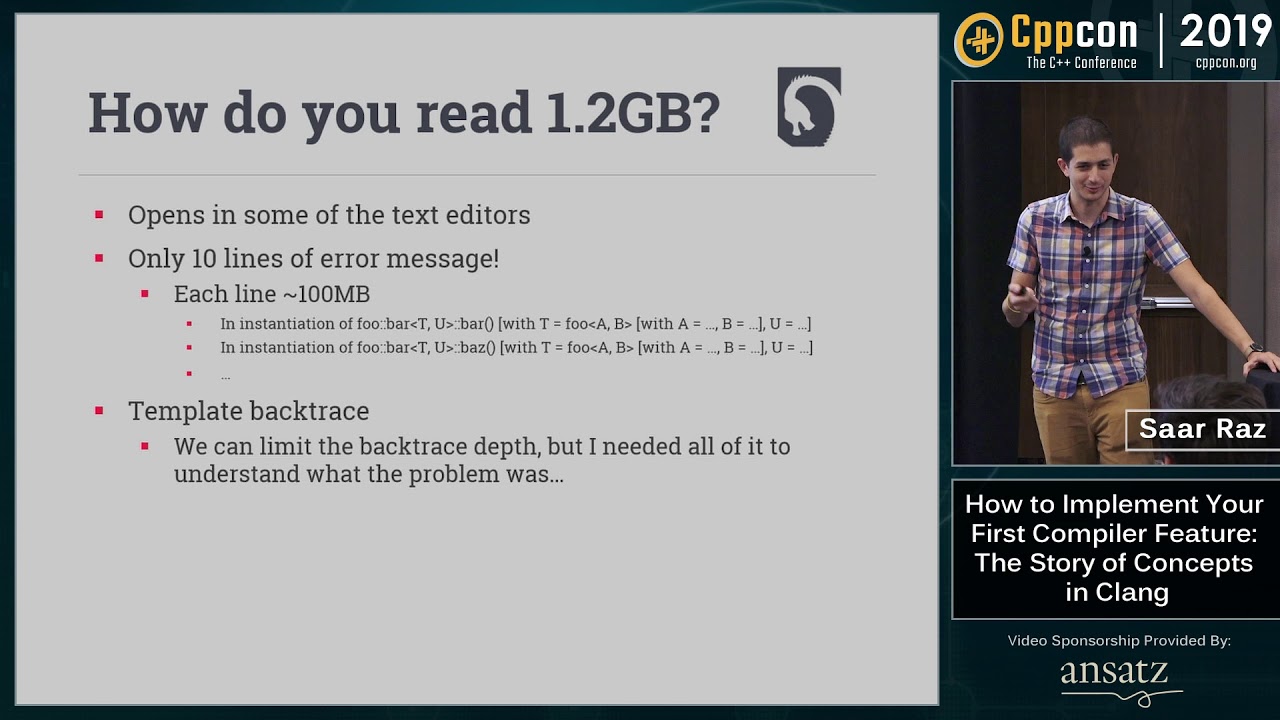 How to Implement Your First Compiler Feature:The Story of Concepts in Clang - Saar Raz - CppCon 2019