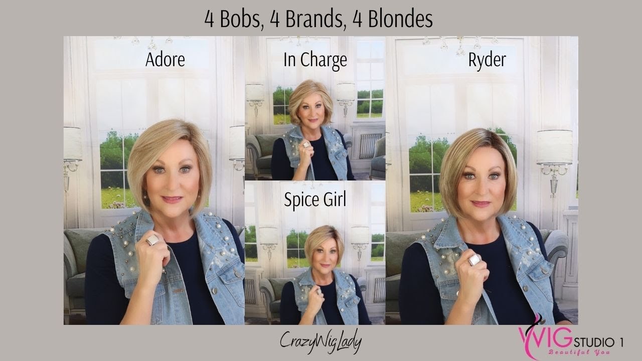 4 BOBS, 4 BRANDS, 4 BLONDES | Wig Comparison | CRAZY WIG LADY