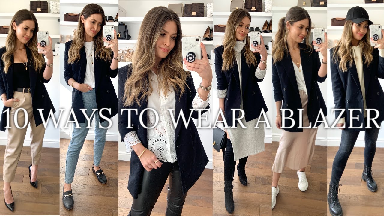 10 WAYS TO STYLE A BLACK BLAZER | 10 SPRING OUTFITS | ASOS H&M MANGO TOPSHOP ZARA HAUL