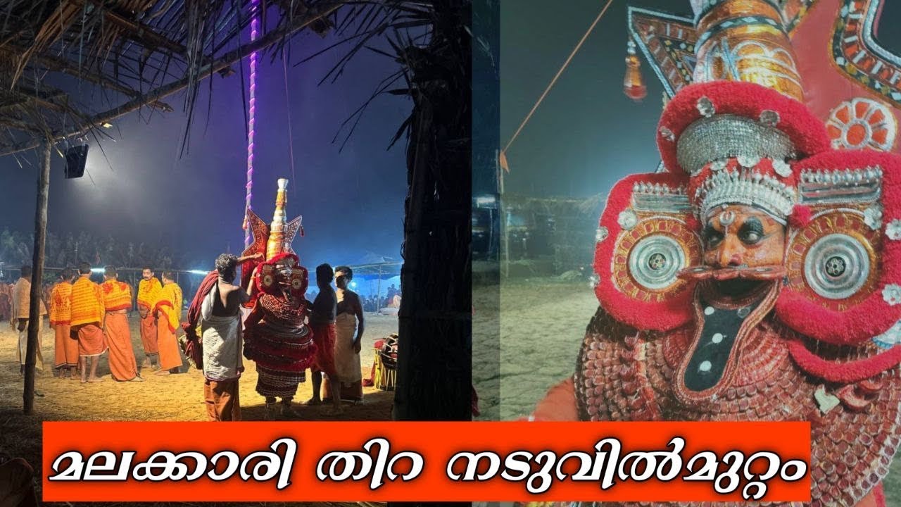 Malakkari theyyam thira naduvilmuttam.  നടുവിൽമുറ്റം   മലക്കാരി തിറ  13 February 2025
