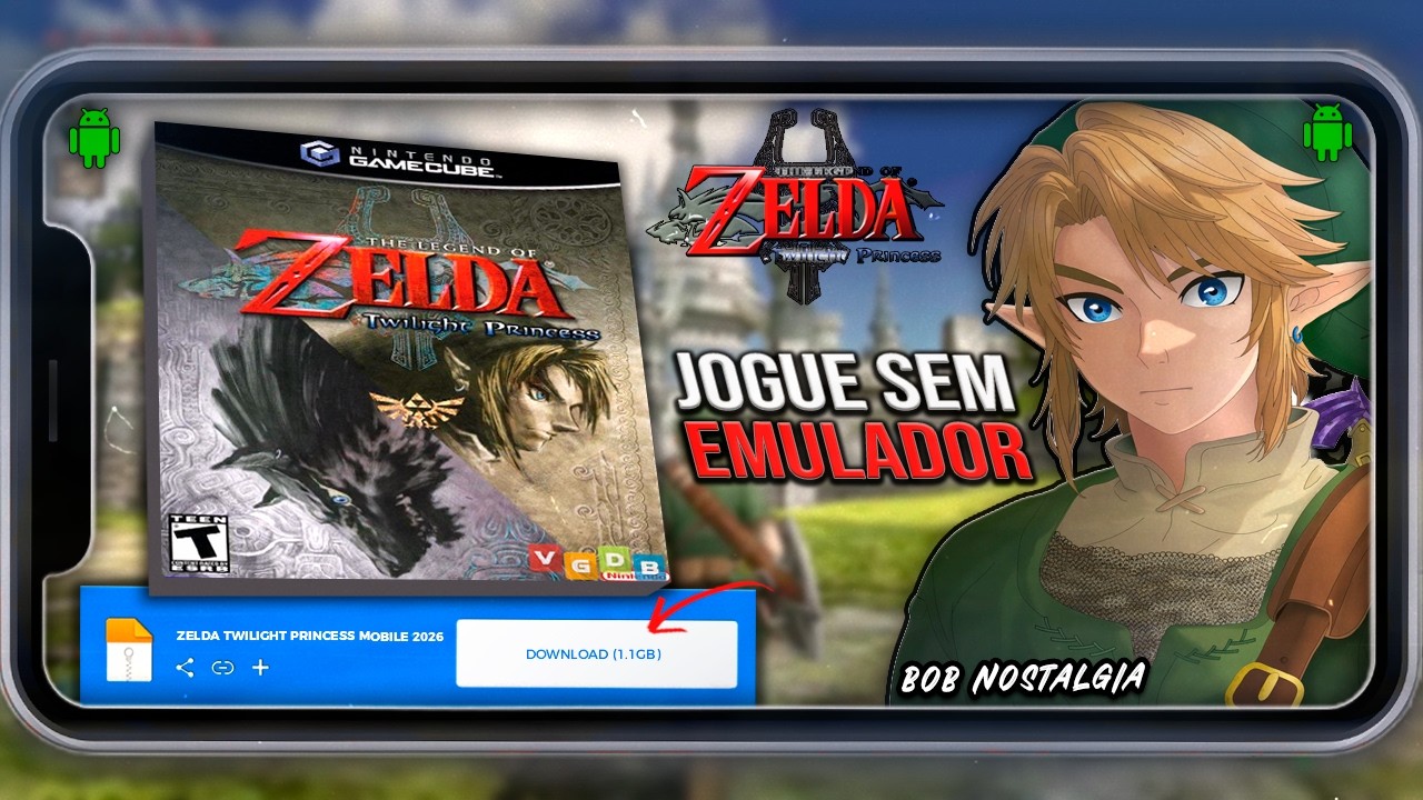 CHEGOU O PORT NATIVO DE ZELDA TWILIGHT PRINCESS PARA CELULAR ANDROID EM 2026 E EST&Aacute; INSANO! [REVIEW]