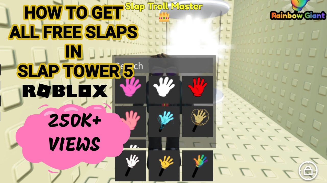 HOW TO GET ALL FREE SLAPS IN SLAP TOWER 5 ROBLOX | BaBa Gaming | ( How To Get Free Slaps + Speedrun)