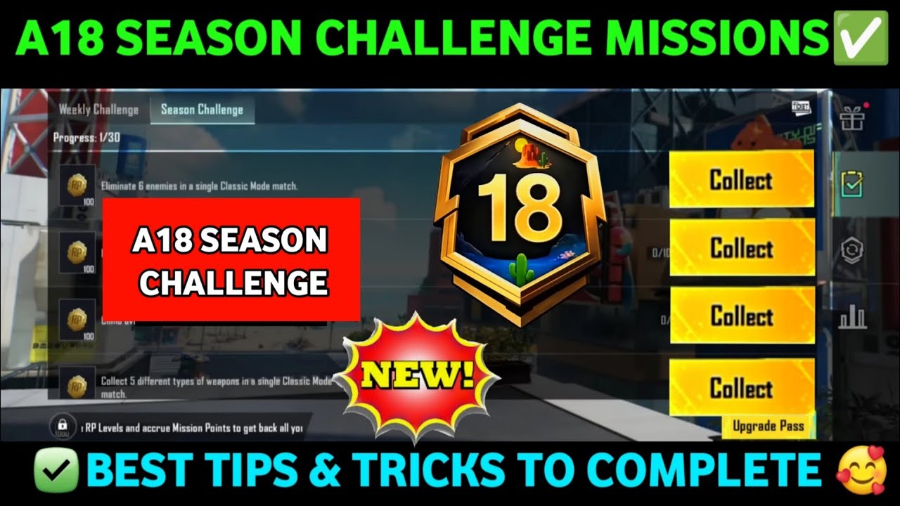 🟢A18 RP Season Challenge Missions Explained 🔥 | PUBG Mobile & BGMI