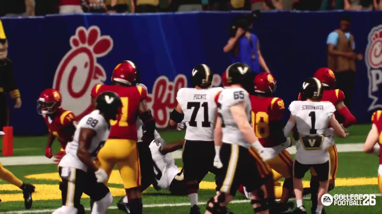 2030 College football playoffs round 2 Peach Bowl #6  Vanderbilt Commodores vs #3 USC Trojans