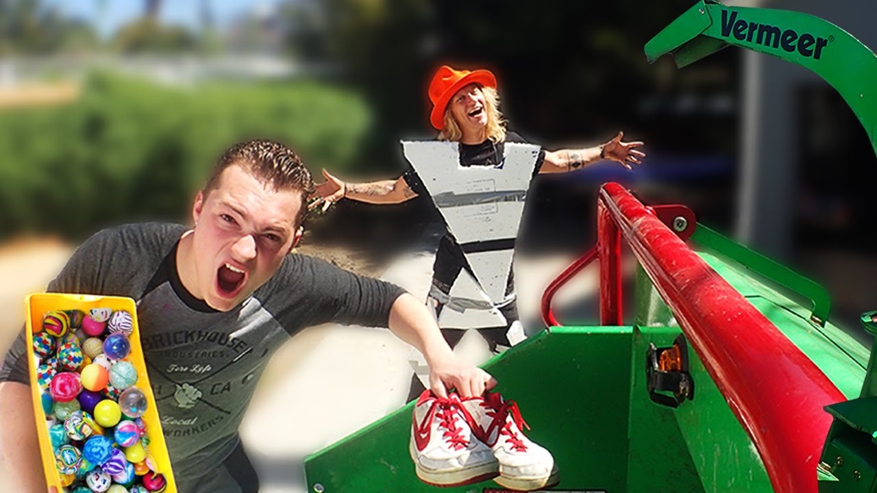 1000 Bouncy Balls in a Wood Chipper w/ LANCE STEWART!!