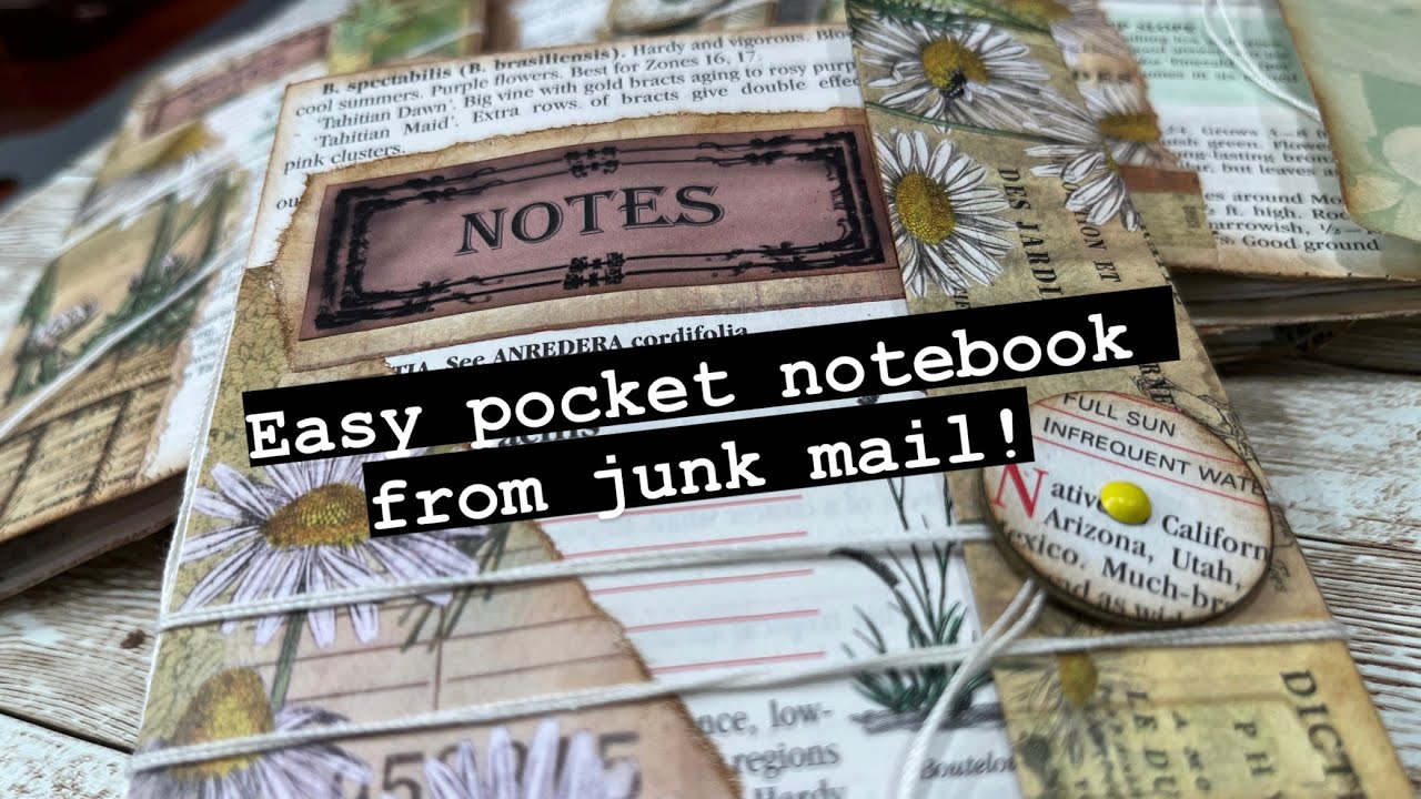 Upcycle an envelope to make a cute and quick notebook | Beginner friendly | #junkjournalideas