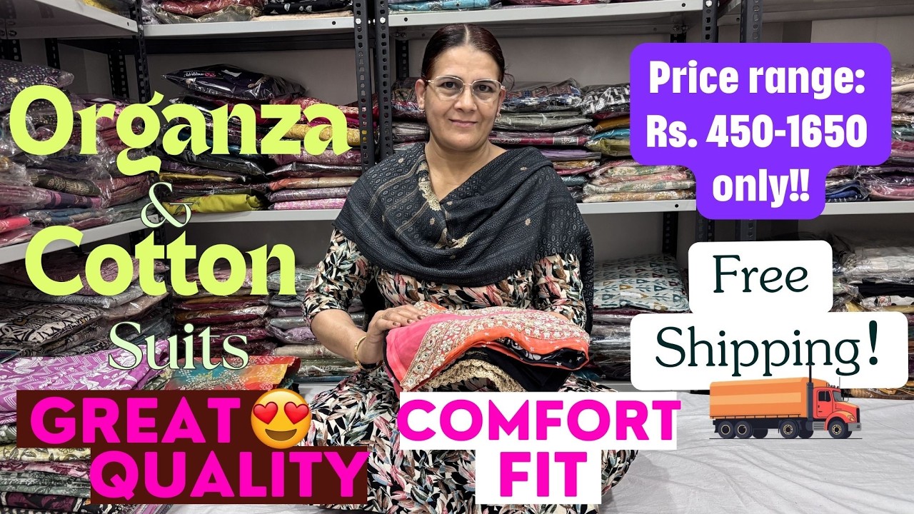 💕Organza and Cotton suits | Gala work, Jaipuri & digital print | Affordable prices 😊| 9217070890