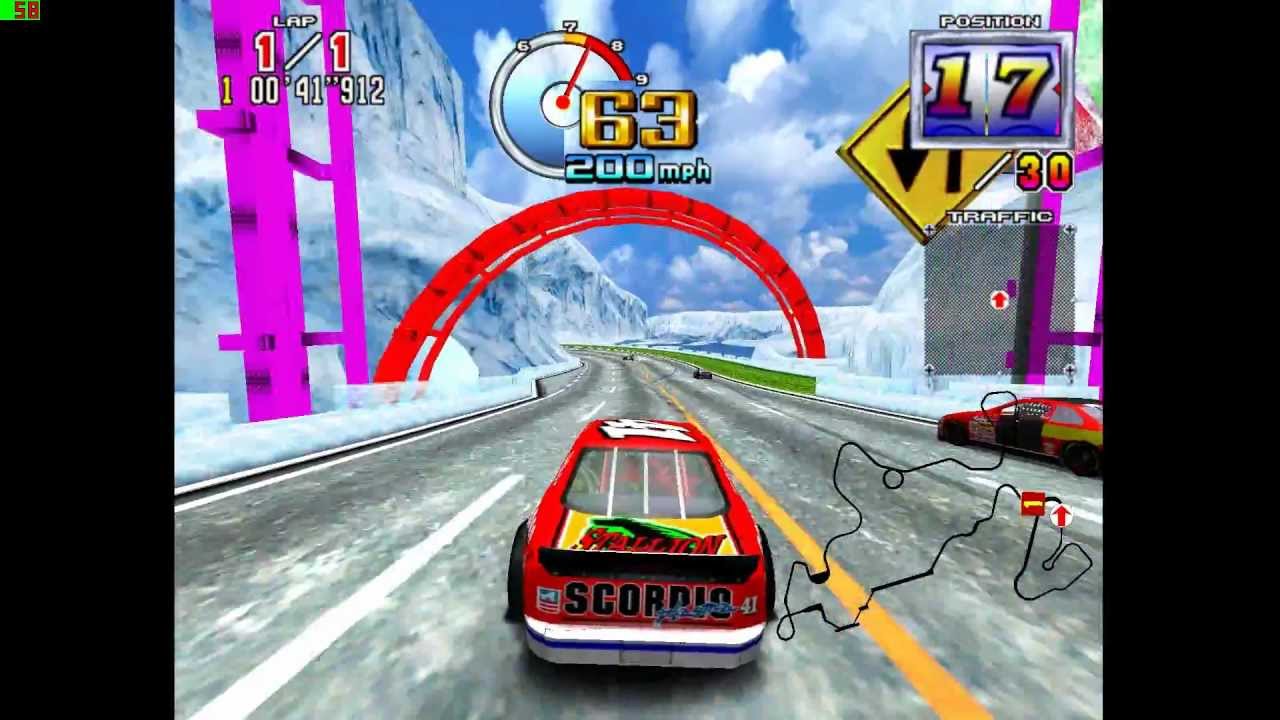 Daytona USA 2 Power Edition - Taking 1st Place on Challenge Course