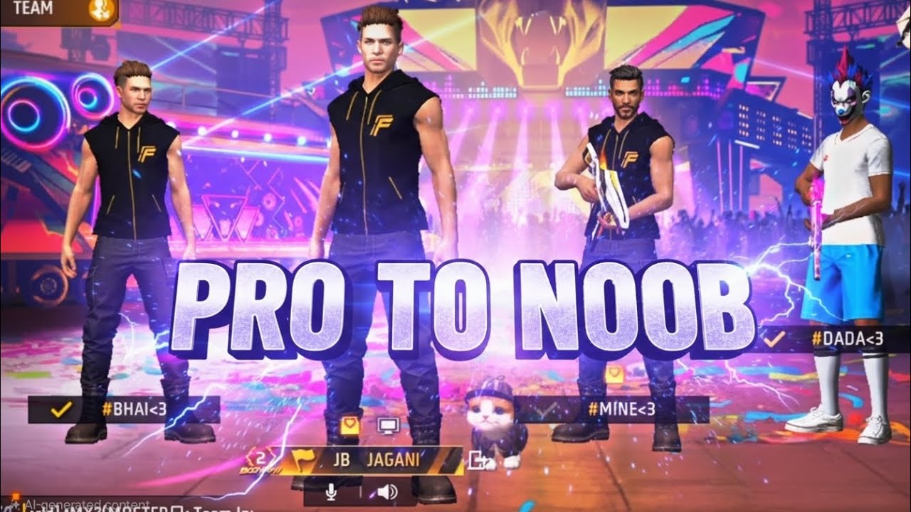 Pro To Noob In Free Fire Max 2026 !! 
