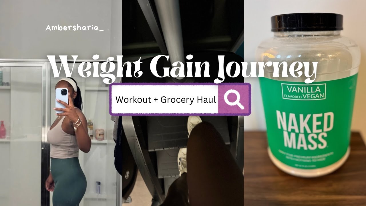 Gym Vlog: Weight Gain Journey | Weekly Workouts + High Protein Grocery Haul