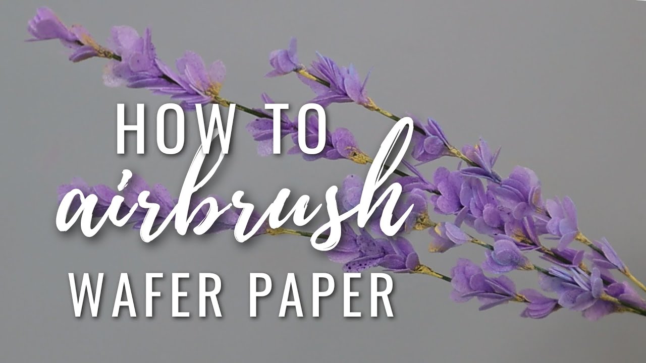 Wafer Paper Lavender with Craft Punch & Airbrush