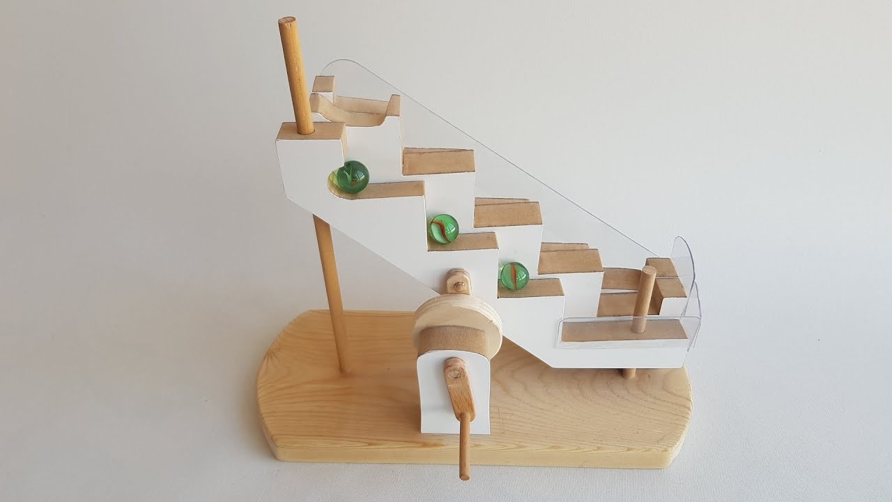 Wooden Staircase Marble Machine - Marble Run Diy Plans and Patterns