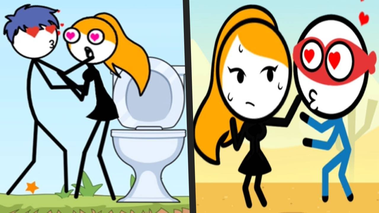 TOILET TIME vs ATTACK DRAW LINE - All Levels STICKMAN Double Mobile Gameplay (Android/ios)