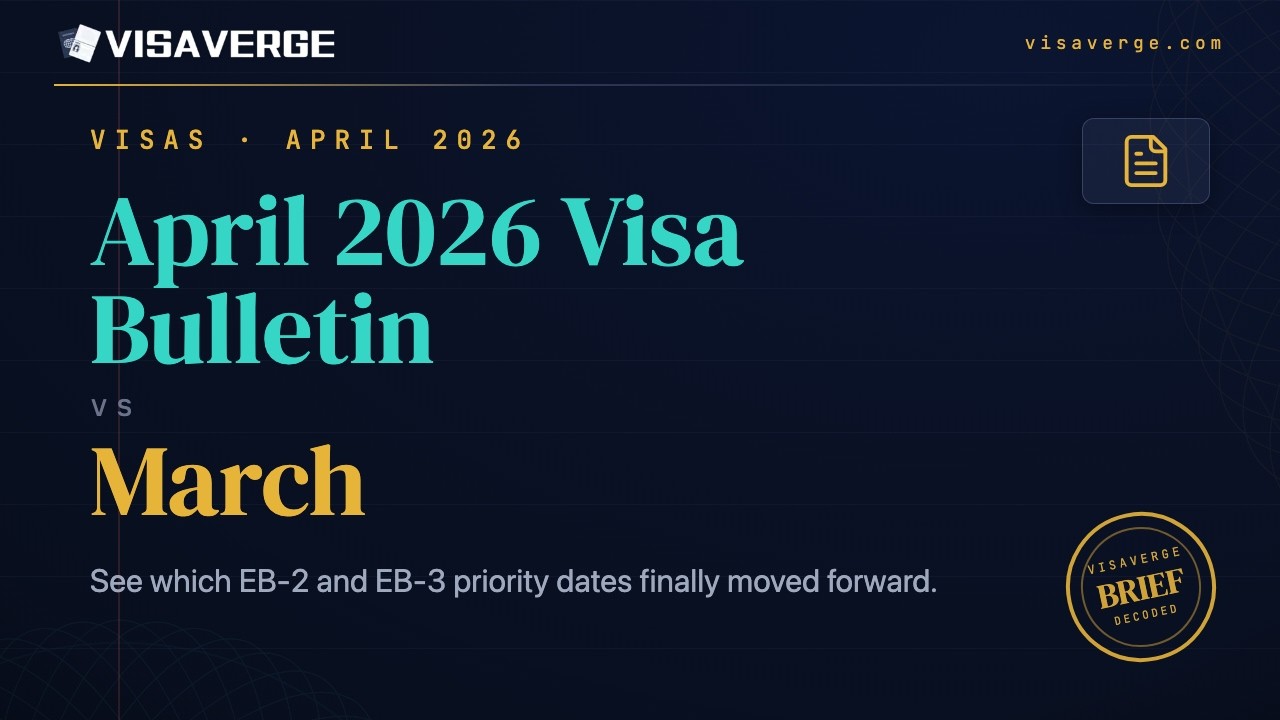 Key Differences between April 2026 Visa Bulletin vs March Explained
