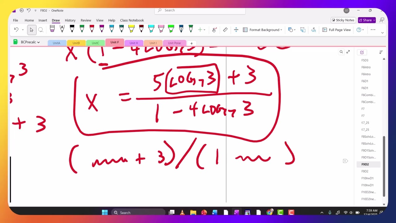 Solving log and exp equations 2