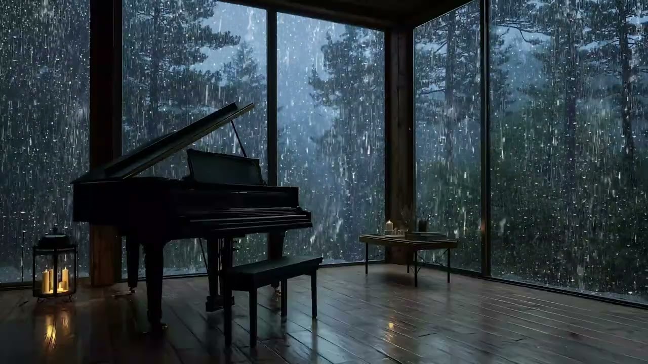 Soothing Piano & Rain Sounds | Music to Heal Stress, Calm the Mind and Rest the Body, Deep Sleep