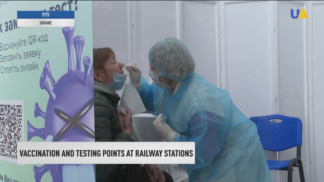 One can make a rapid Covid-19 test and vaccinate at Ukrainian railway stations