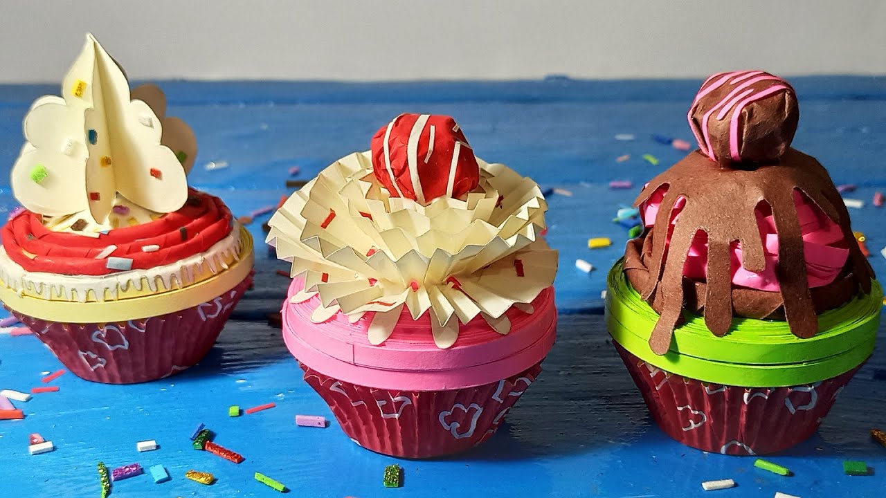 How To Make Paper Cupcake Box / DIY Paper Cupcake Gift Box