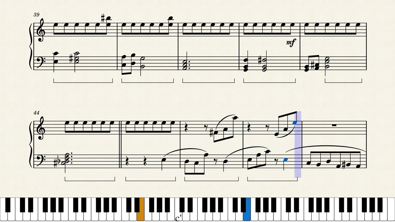 Beethoven - F&uuml;r Elise (but it's upside down and backwards)