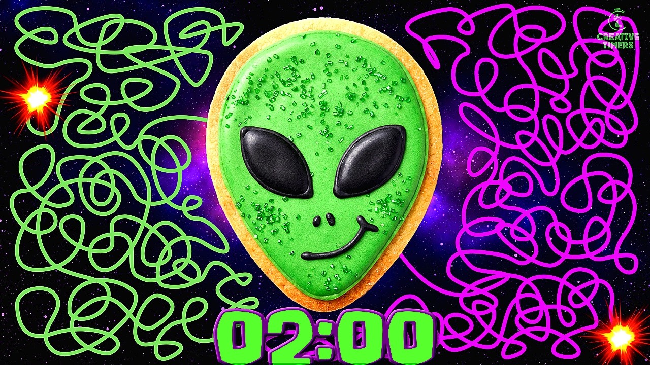 2 MINUTE Timer - ALIEN (COOKIE BOMB)​👽​🍪​ Classroom Countdown with Music