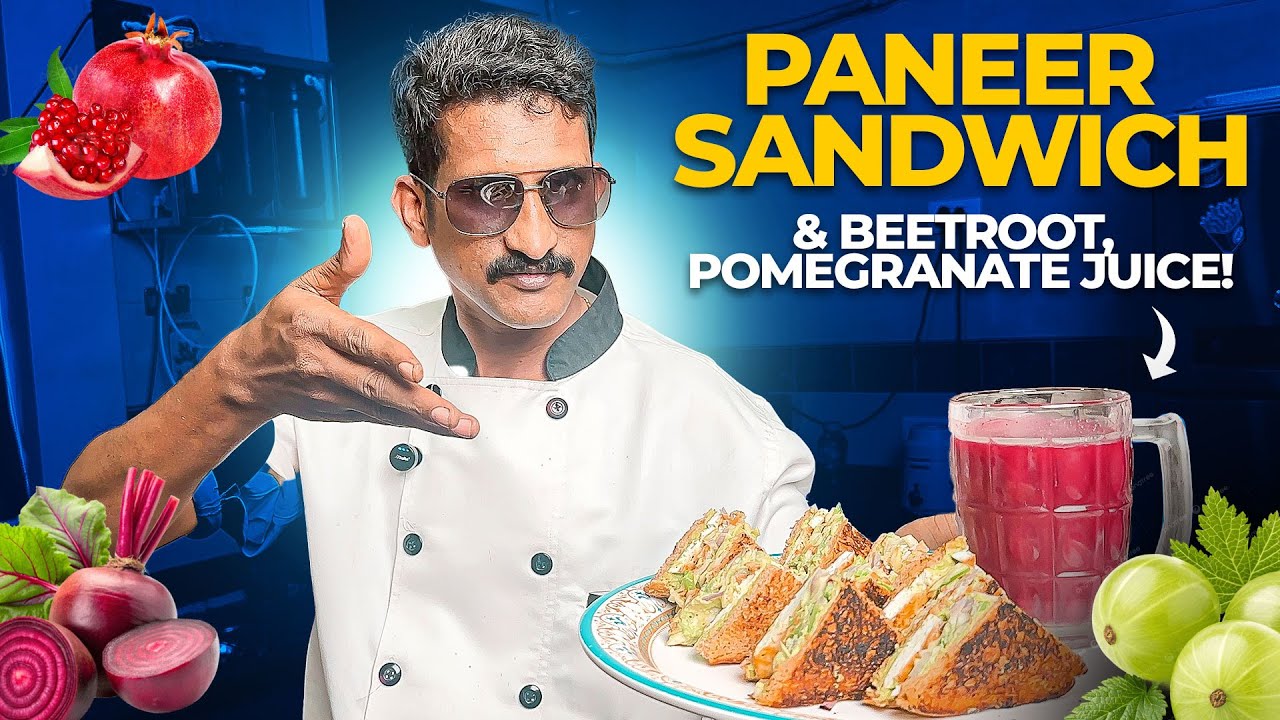 Healthy PANEER SANDWICH & BEETROOT JUICE Recipe!😋 | Chef Harish Ji