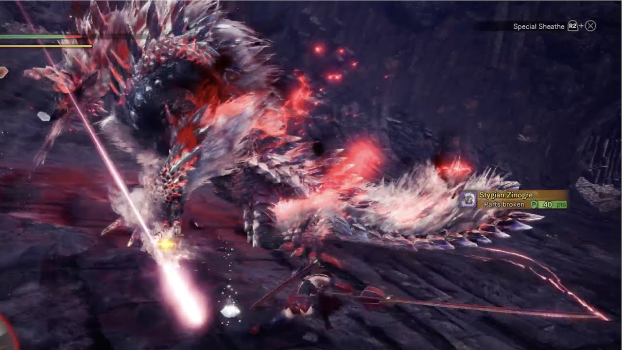 MHW Iceborne Tempered Stygian Zinogre Solo Longsword (No Fatalis Gear)