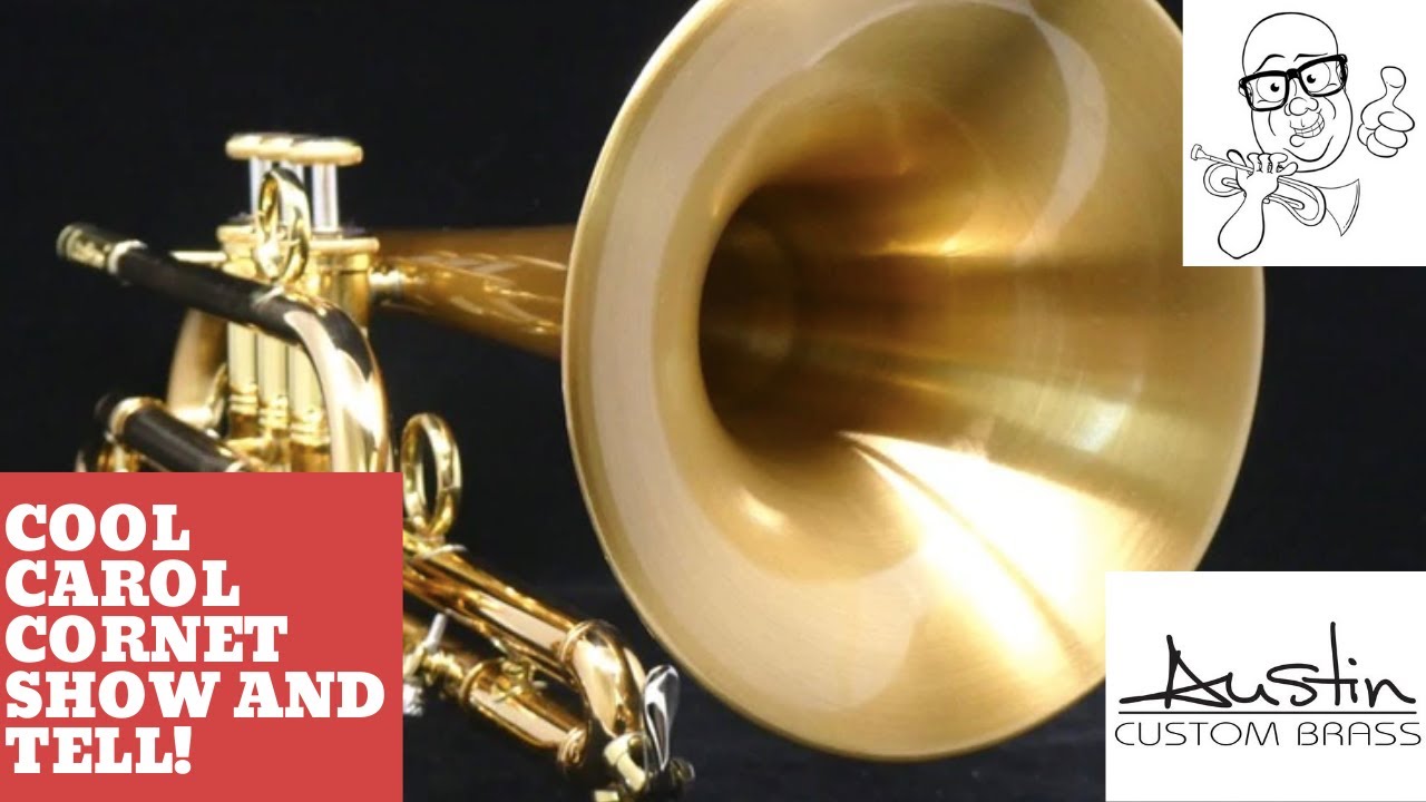 Super Cool  Large Bore    Carol Brass  Long Cornet  for sale from my collection!