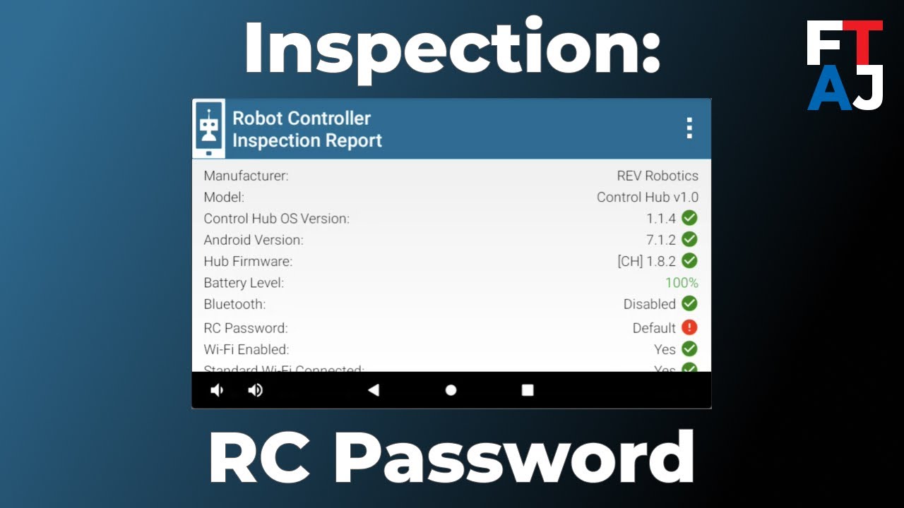 Inspection: RC Password | FIRST Tech Challenge