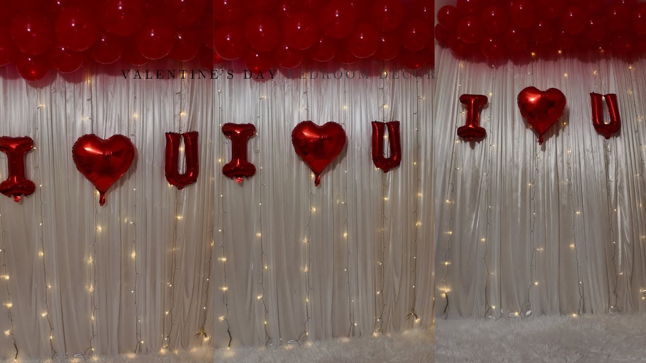 diy romantic balloon decor  valentine,anniversary or proposal