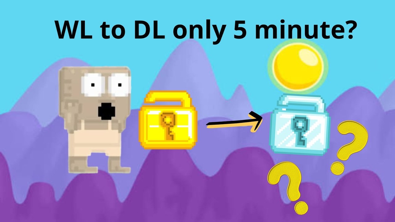 Growtopia 5 Wl to 1Dl 5 minute only | Get 100BGL a day?? #growtopia #growtopiaindonesia #creativeps