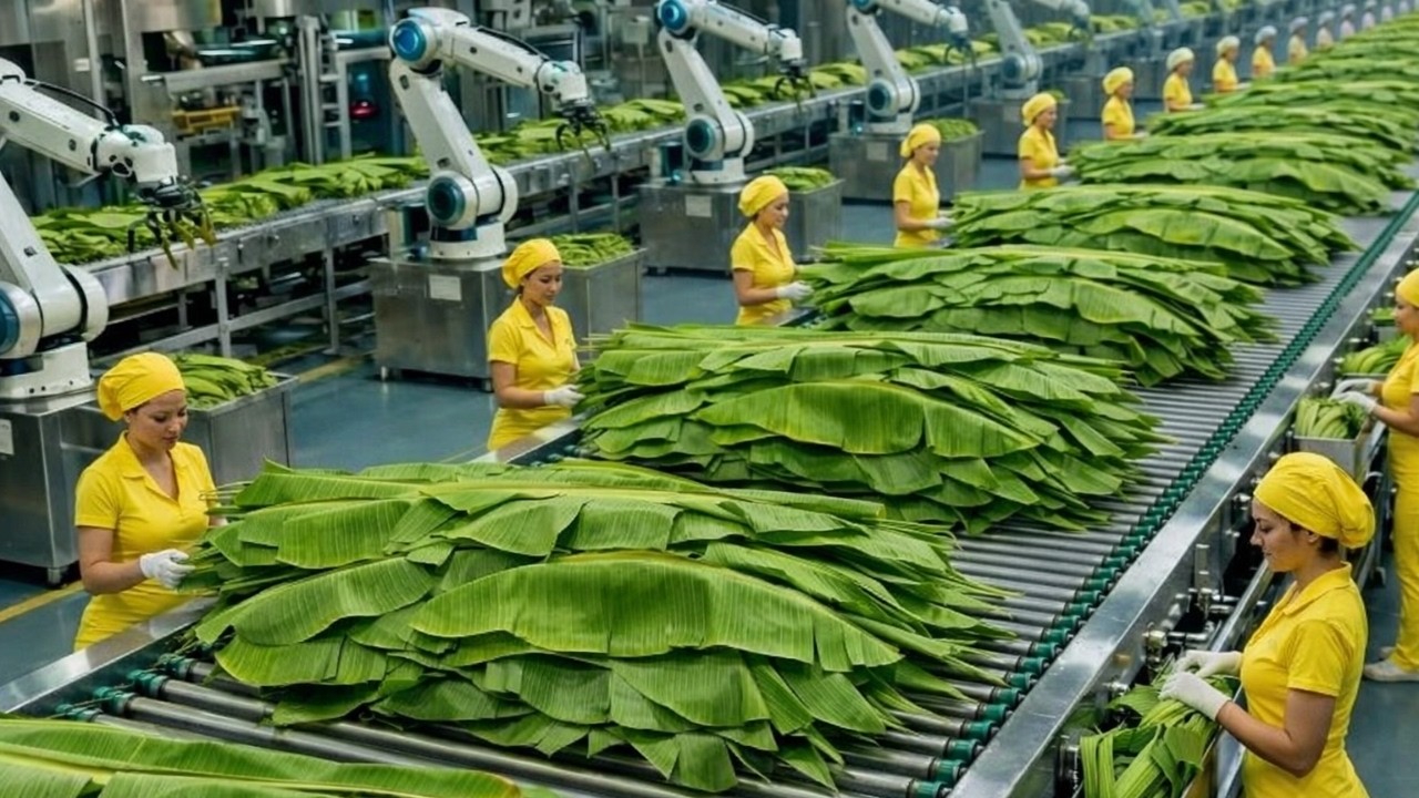 Di Dalam Pabrik Pengolahan Daun Pisang Berteknologi Tinggi Terbesar yang Belum Pernah Anda Lihat
