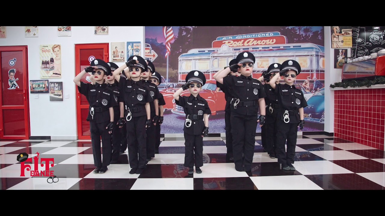 Police kids dance
